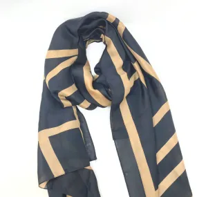 Black and Tan Ultrasoft Lightweight Scarf