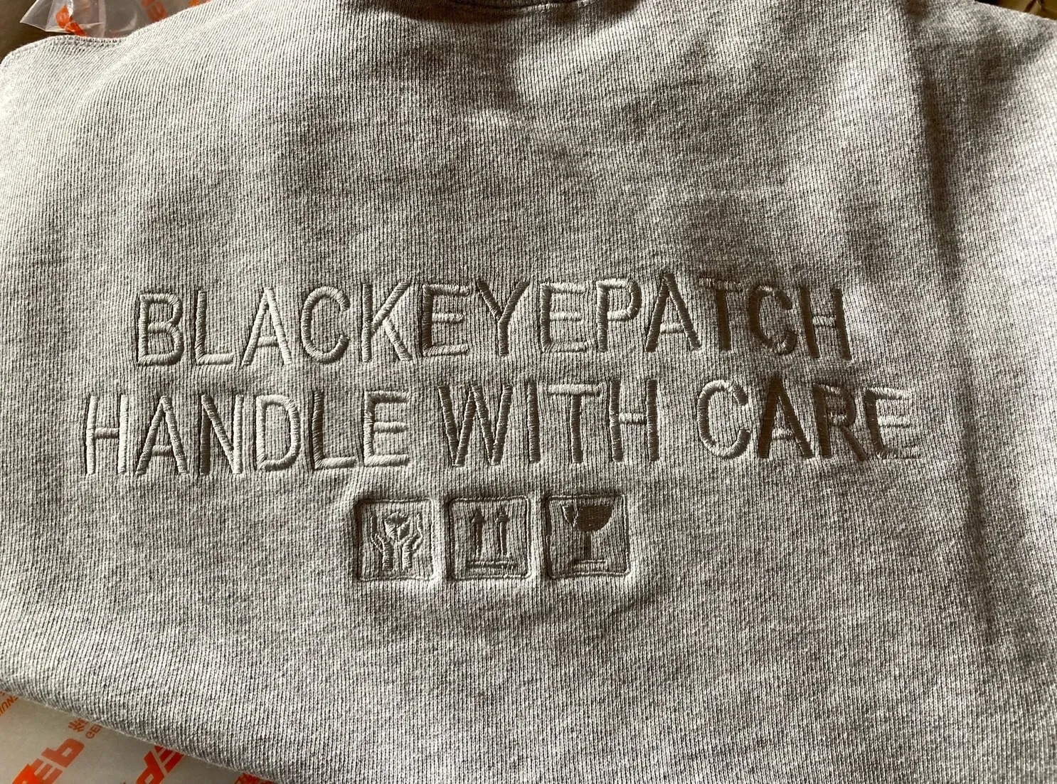 BlackEyePatch  |Crew Neck Unisex Street Style Long Sleeves Plain Logo