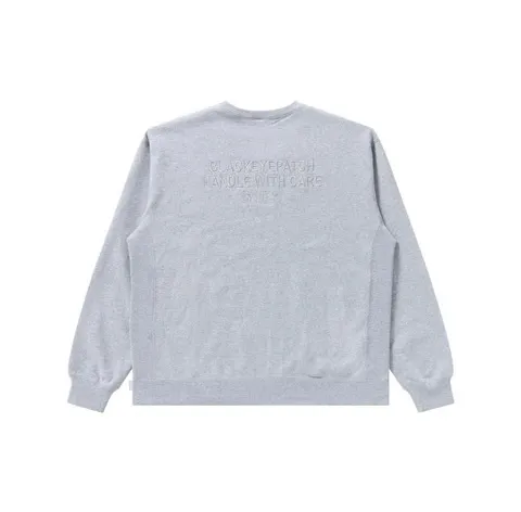 BlackEyePatch  |Crew Neck Unisex Street Style Long Sleeves Plain Logo