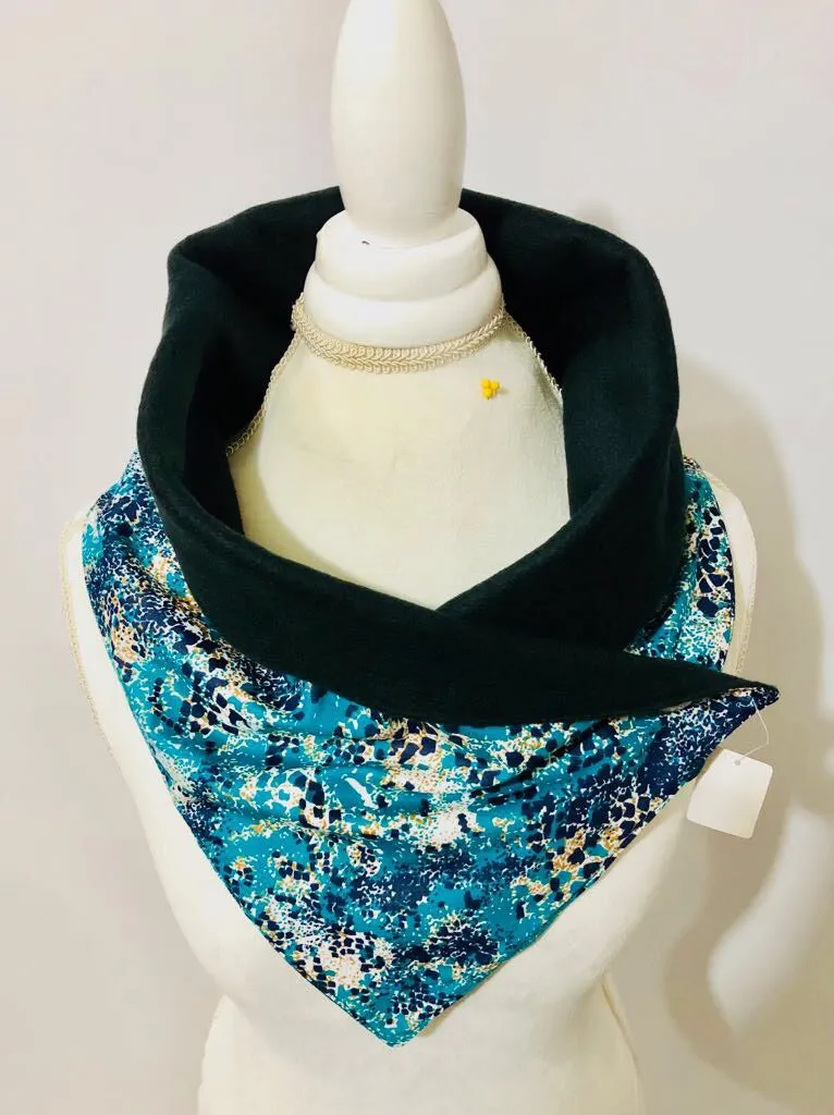 Blue African print Neck Wrap