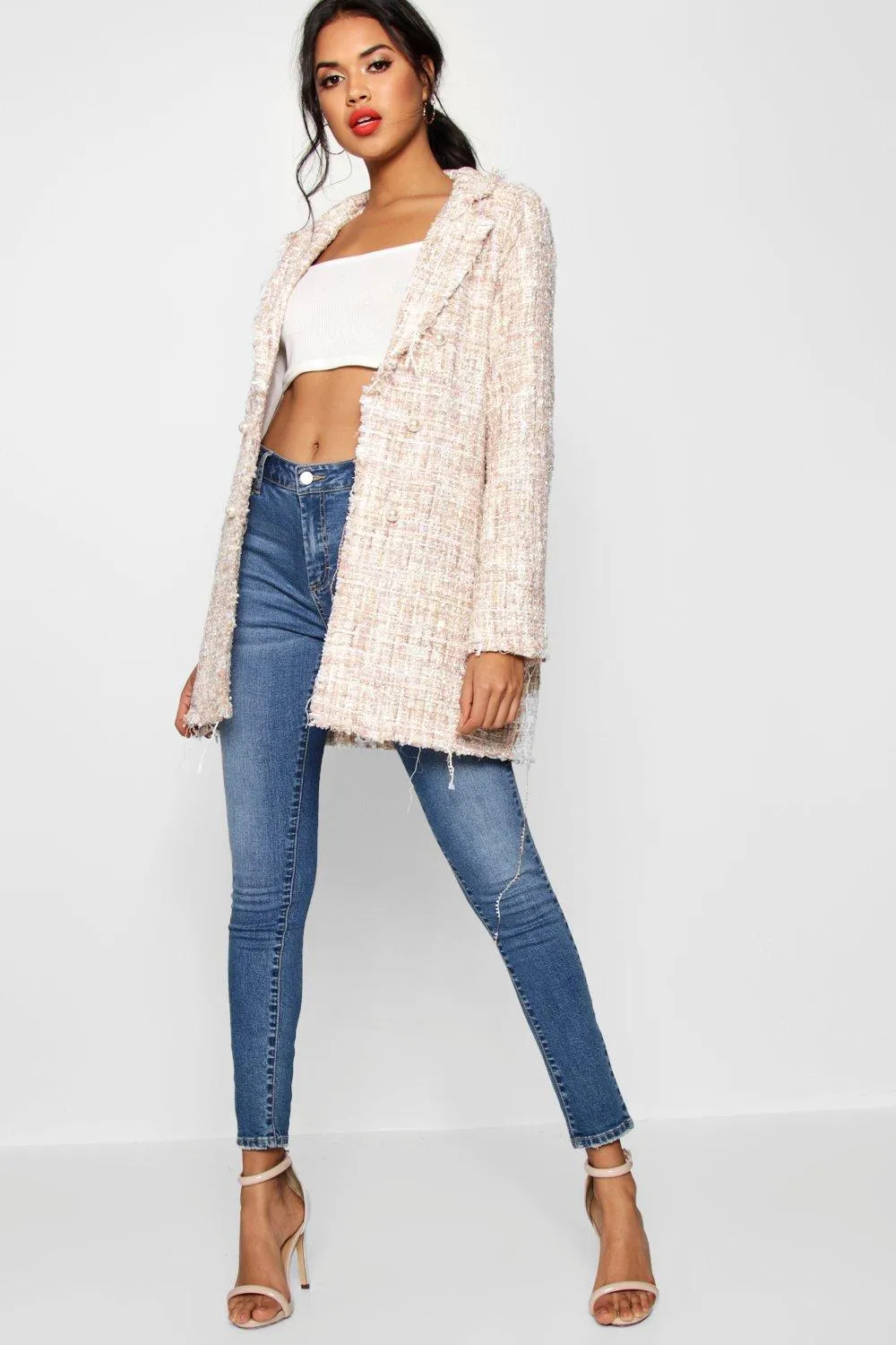 Boucle Longline Blazer Jacket