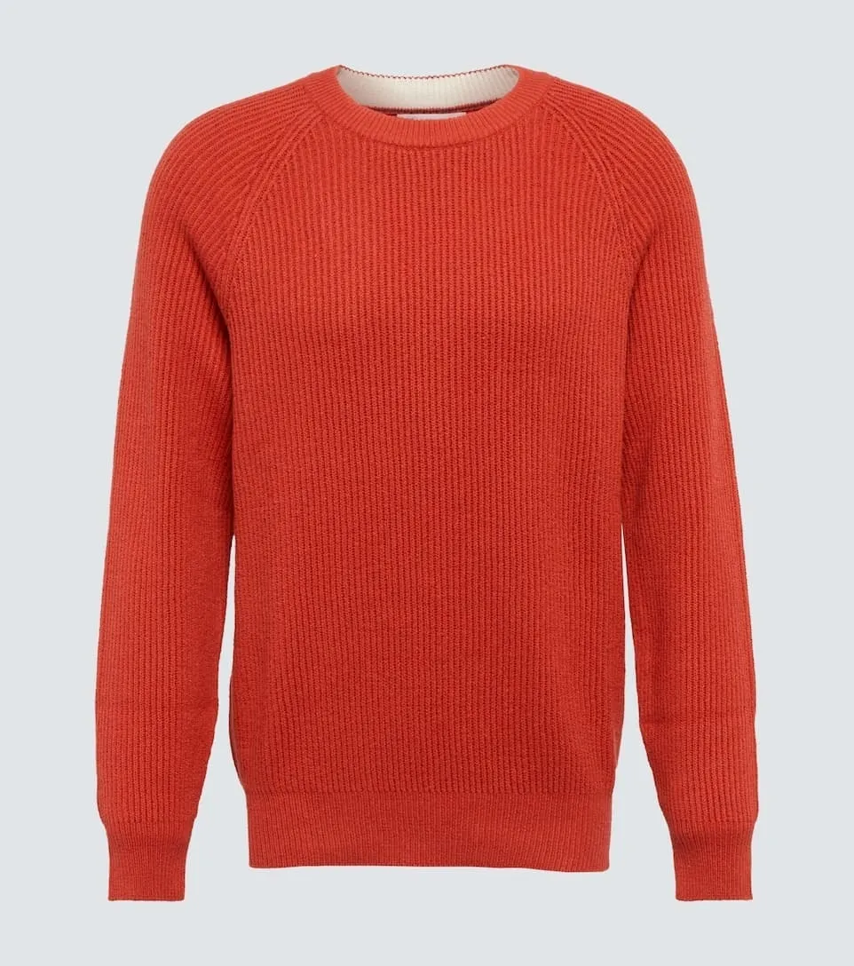 BRUNELLO CUCINELLI  |Long Sleeves Plain Cotton Sweaters