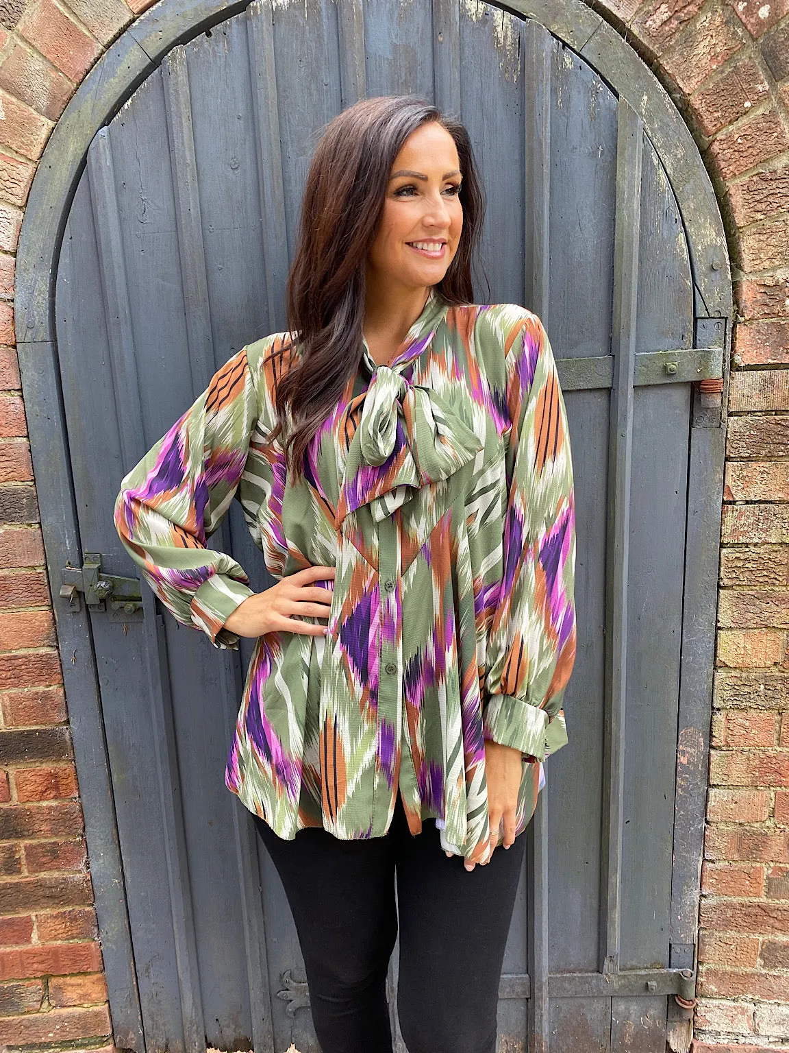 Brushstroke Hi-Lo Blouse Phoebe