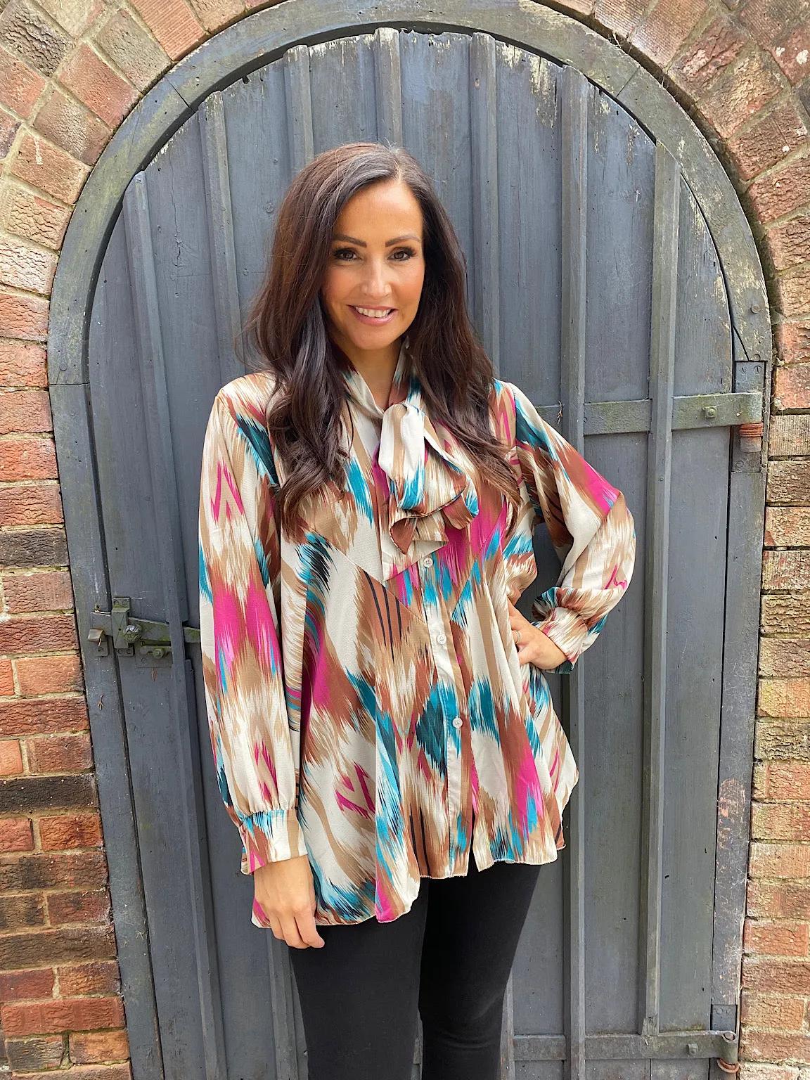 Brushstroke Hi-Lo Blouse Phoebe