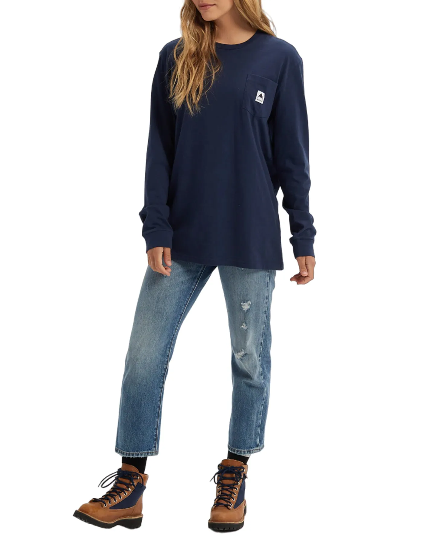 Burton Colfax Long Sleeve T-Shirt - Dress Blue