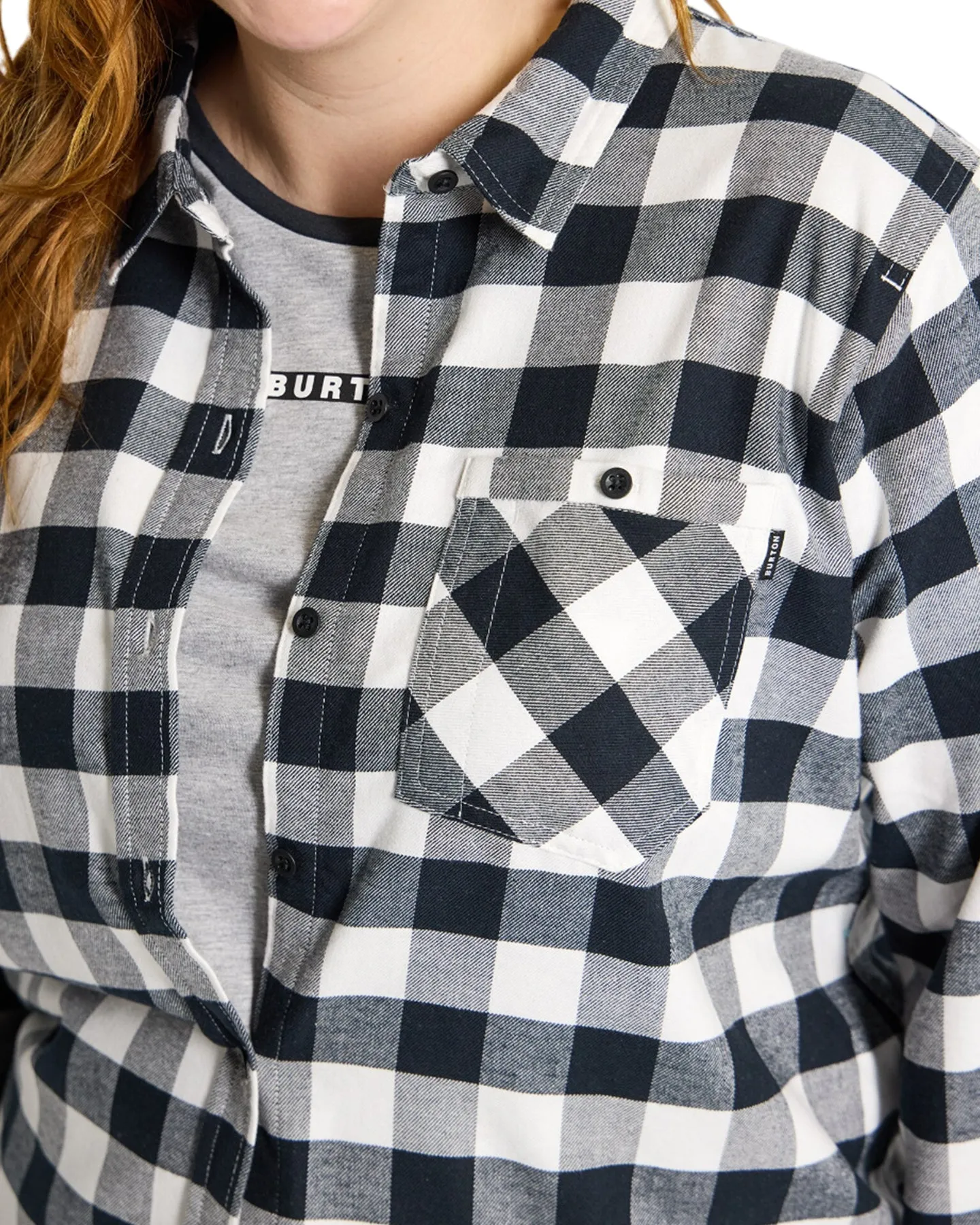 Burton Women's Favorite Long Sleeve Flannel - Stout White Buffalo Plaid