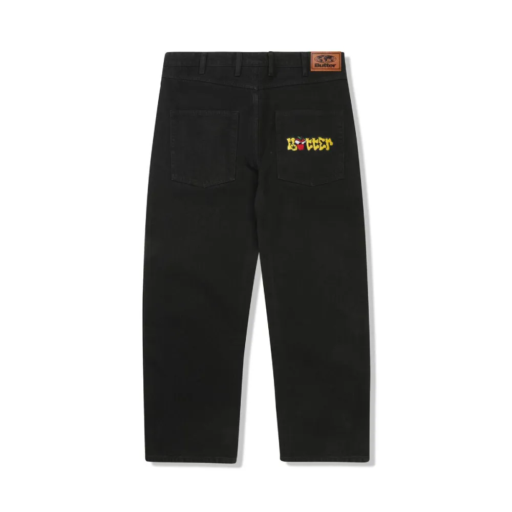 Butter Good Big Apple Denim Jeans Washed Black