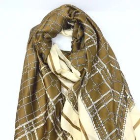 Cable and Link Pattern Ultrasoft Lightweight Scarf