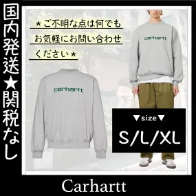 Carhartt  |Crew Neck Pullovers Unisex Blended Fabrics Street Style