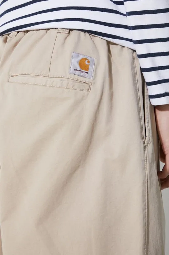 Carhartt WIP cotton trousers Marv Pant beige color I033129.G106