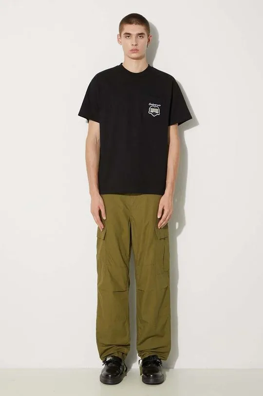 Carhartt WIP cotton trousers Regular Cargo Pant green color I032467.2BQ02