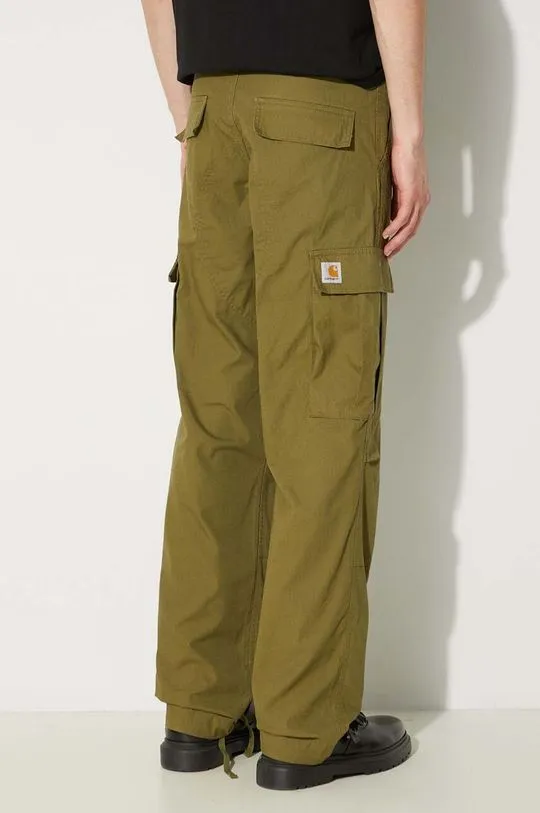 Carhartt WIP cotton trousers Regular Cargo Pant green color I032467.2BQ02