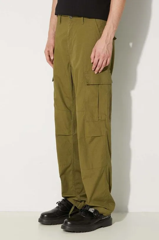 Carhartt WIP cotton trousers Regular Cargo Pant green color I032467.2BQ02