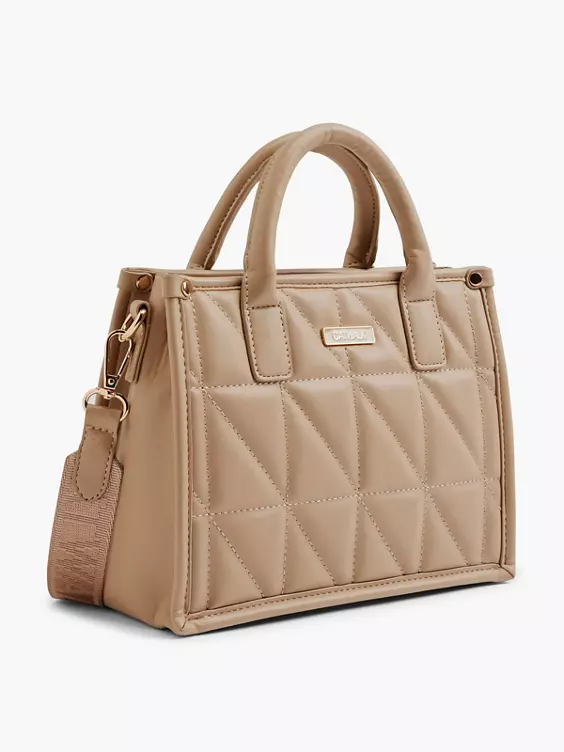 Catwalk  Camel Quilted Tote Bag with Adjustable Shoulder Strap