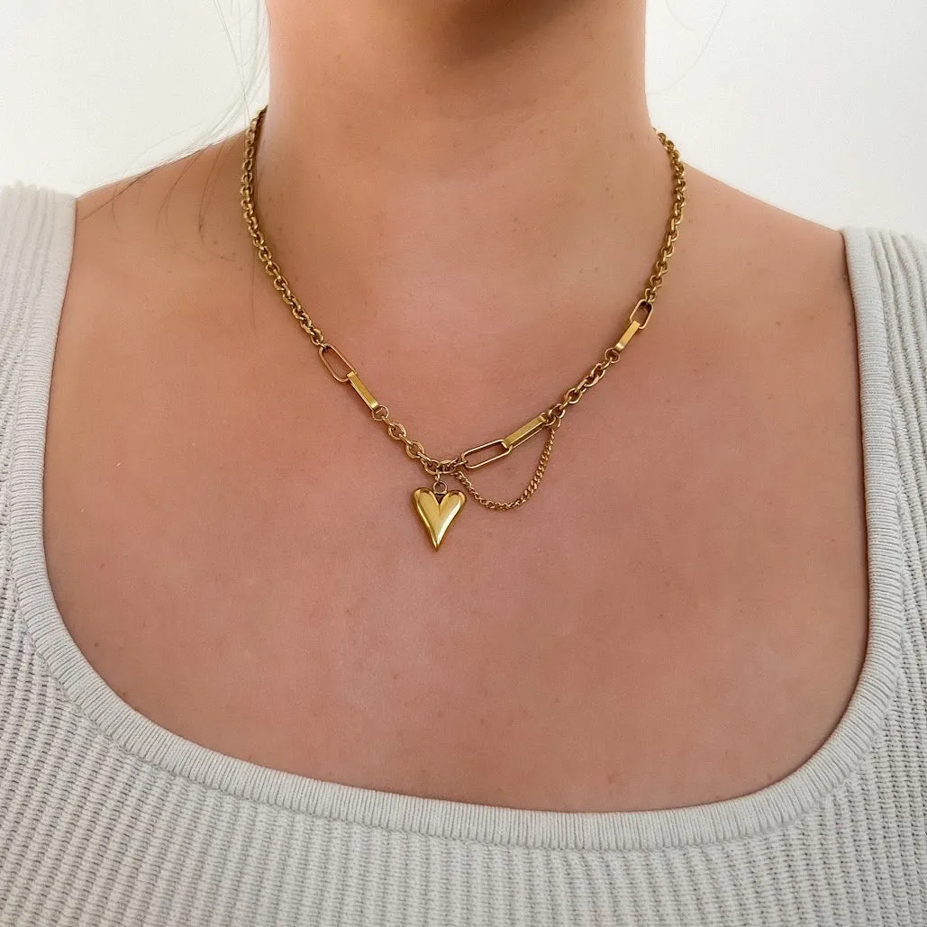 Chained Heart Necklace