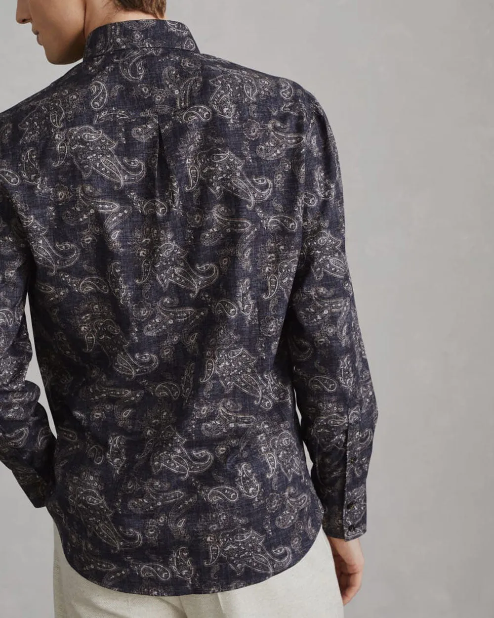 Charcoal Paisley Sportshirt