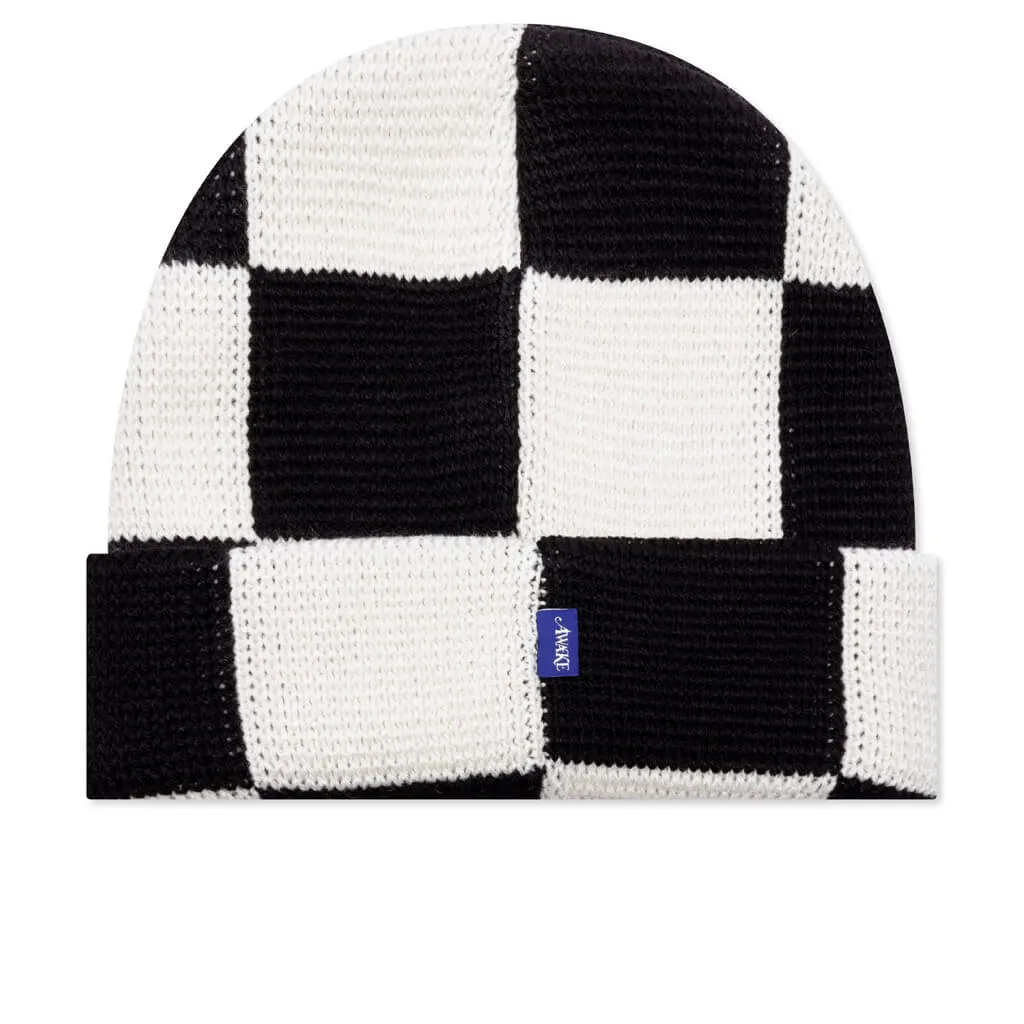 Checkerboard Beanie - Black Multi