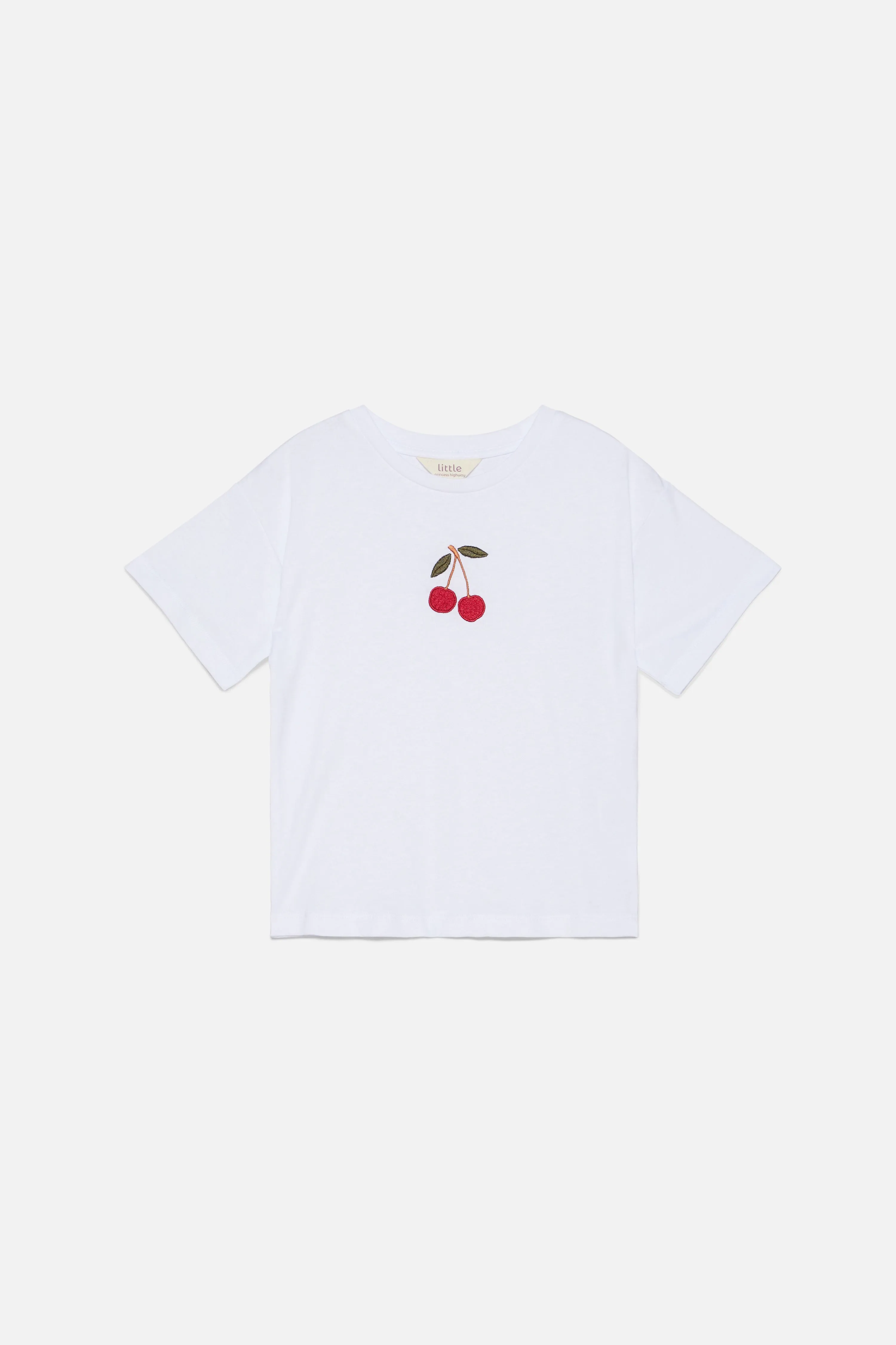 Cherry Kids Embroidered Short Sleeve Tee