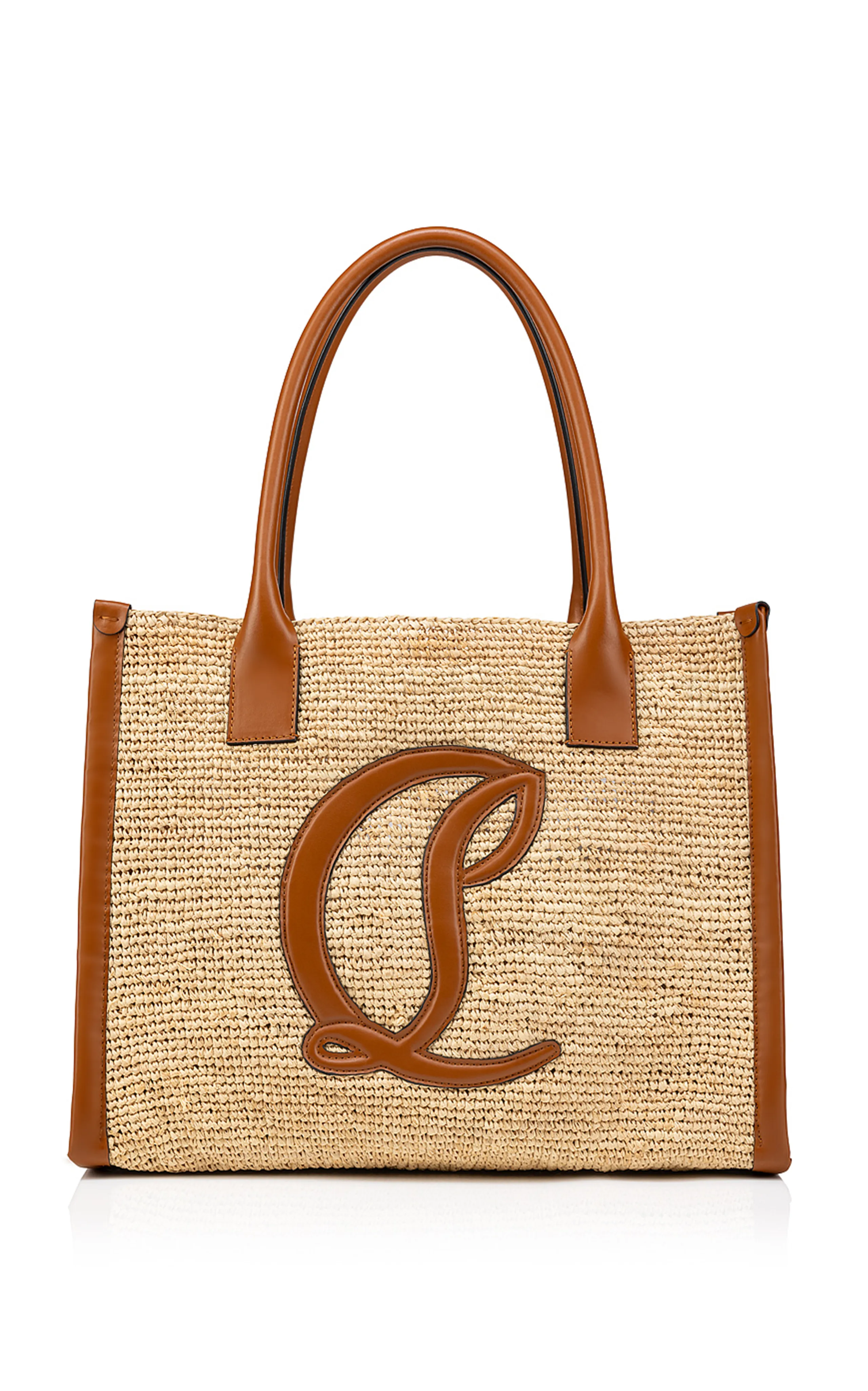 Christian Louboutin By My Side E/W Woven Raffia Tote Bag