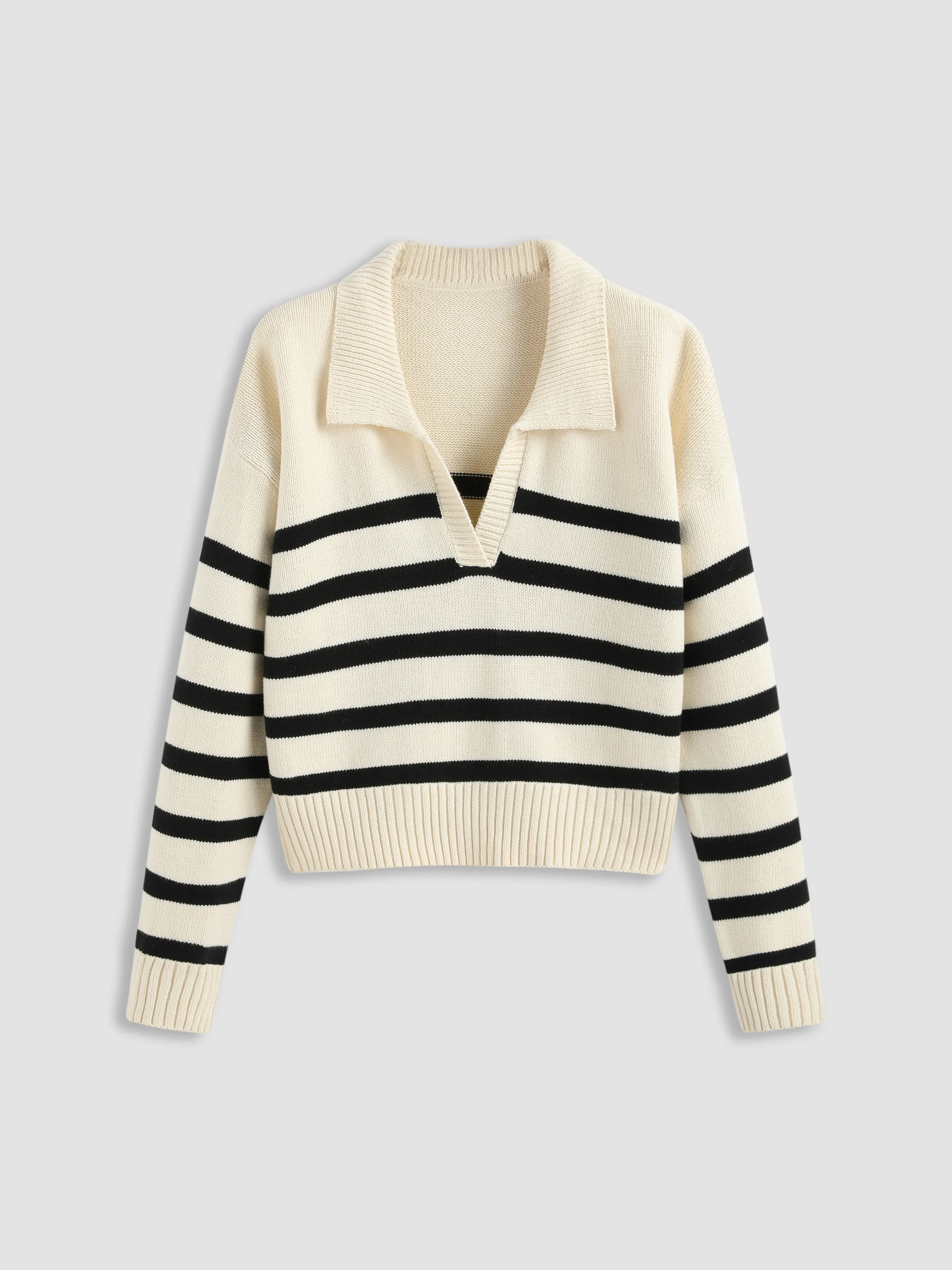 Cider  |Stripes Casual Style Long Sleeves Cotton Oversized