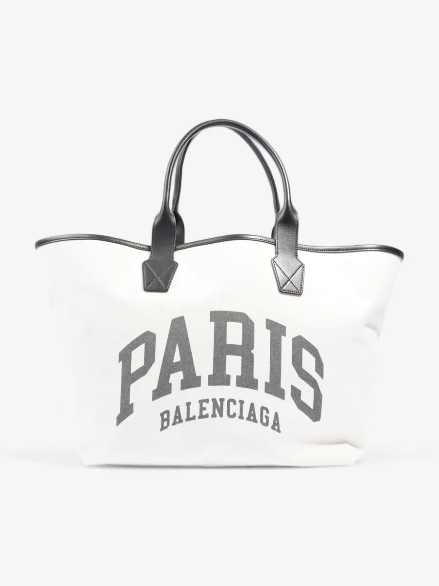 Cities Paris Jumbo Tote Bag Natural Canvas