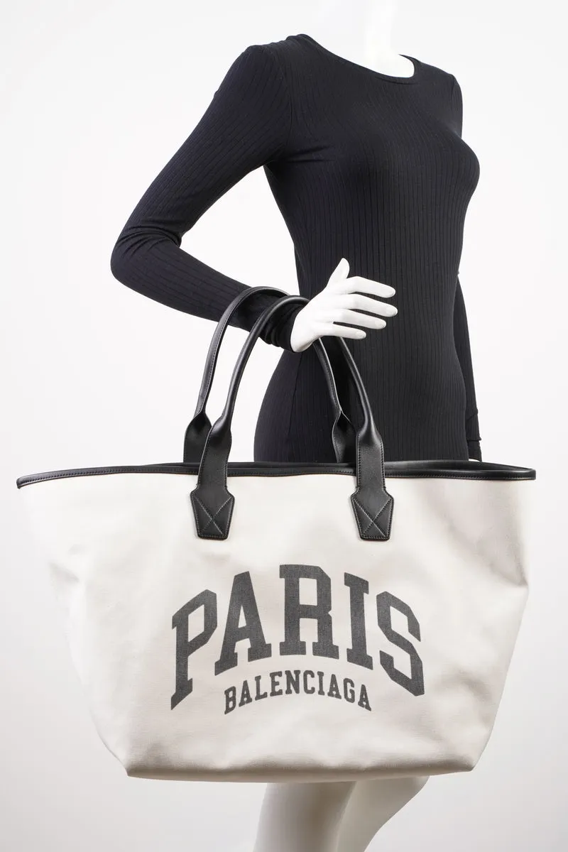 Cities Paris Jumbo Tote Bag Natural Canvas