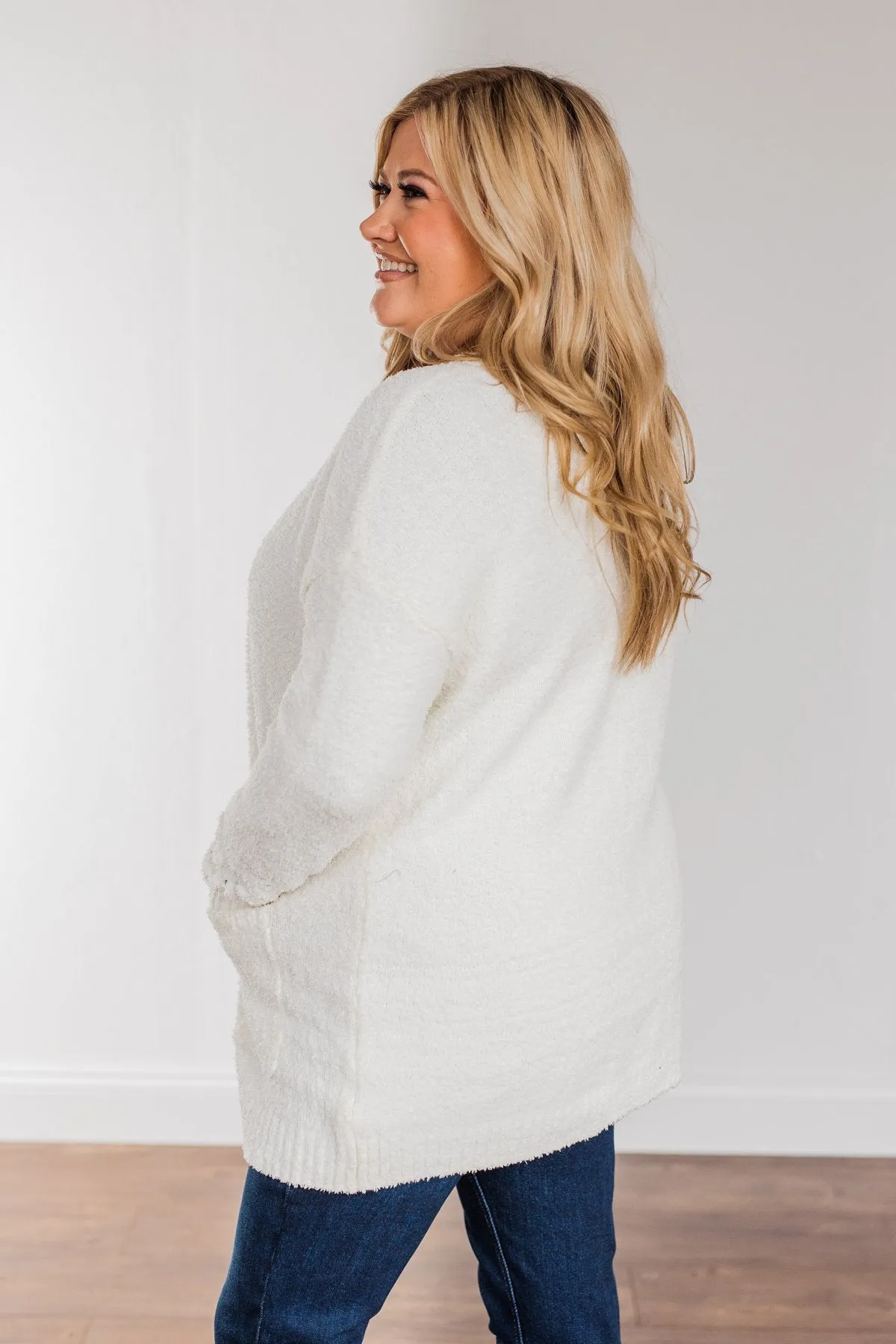 Cold Hands Warm Heart Knit Cardigan- Ivory