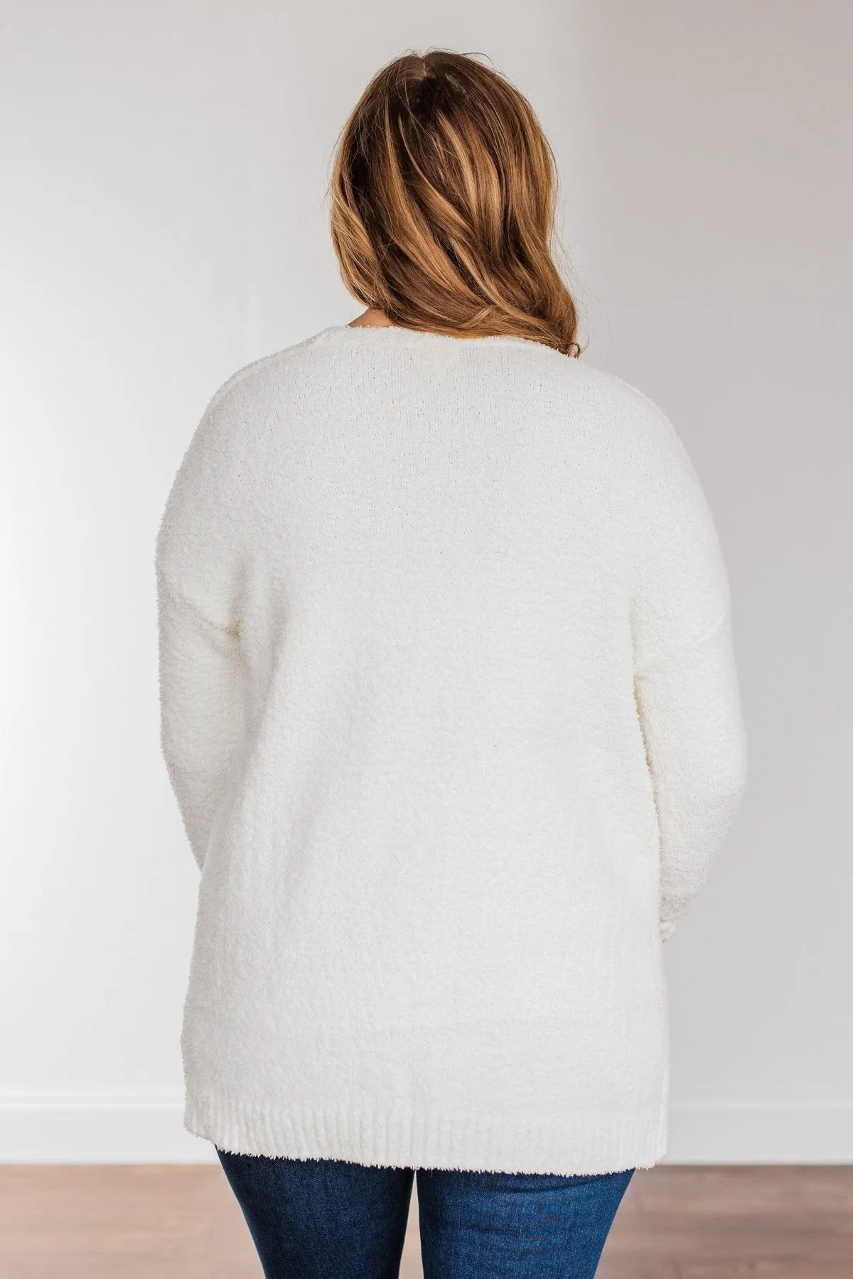 Cold Hands Warm Heart Knit Cardigan- Ivory