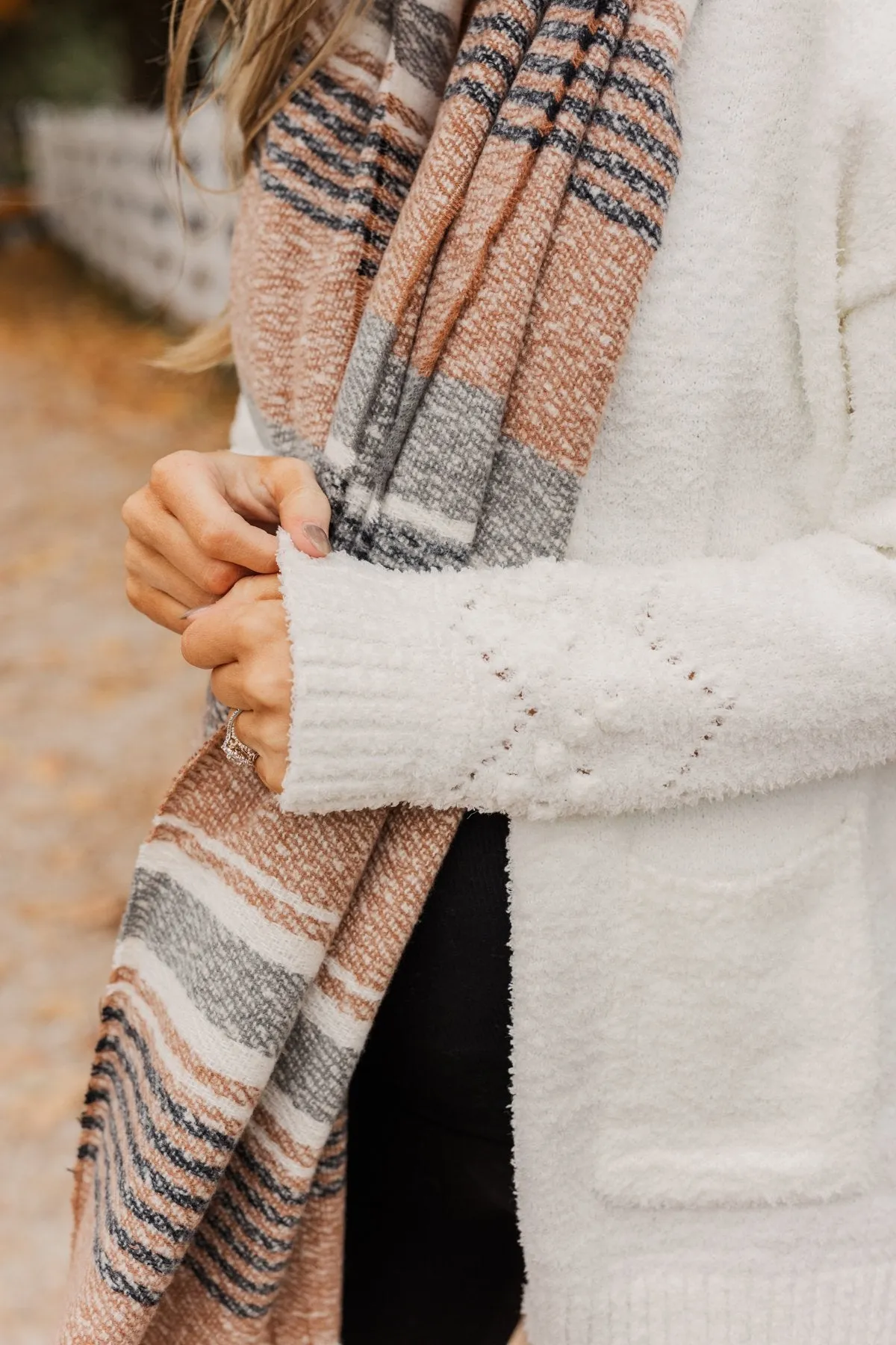 Cold Hands Warm Heart Knit Cardigan- Ivory