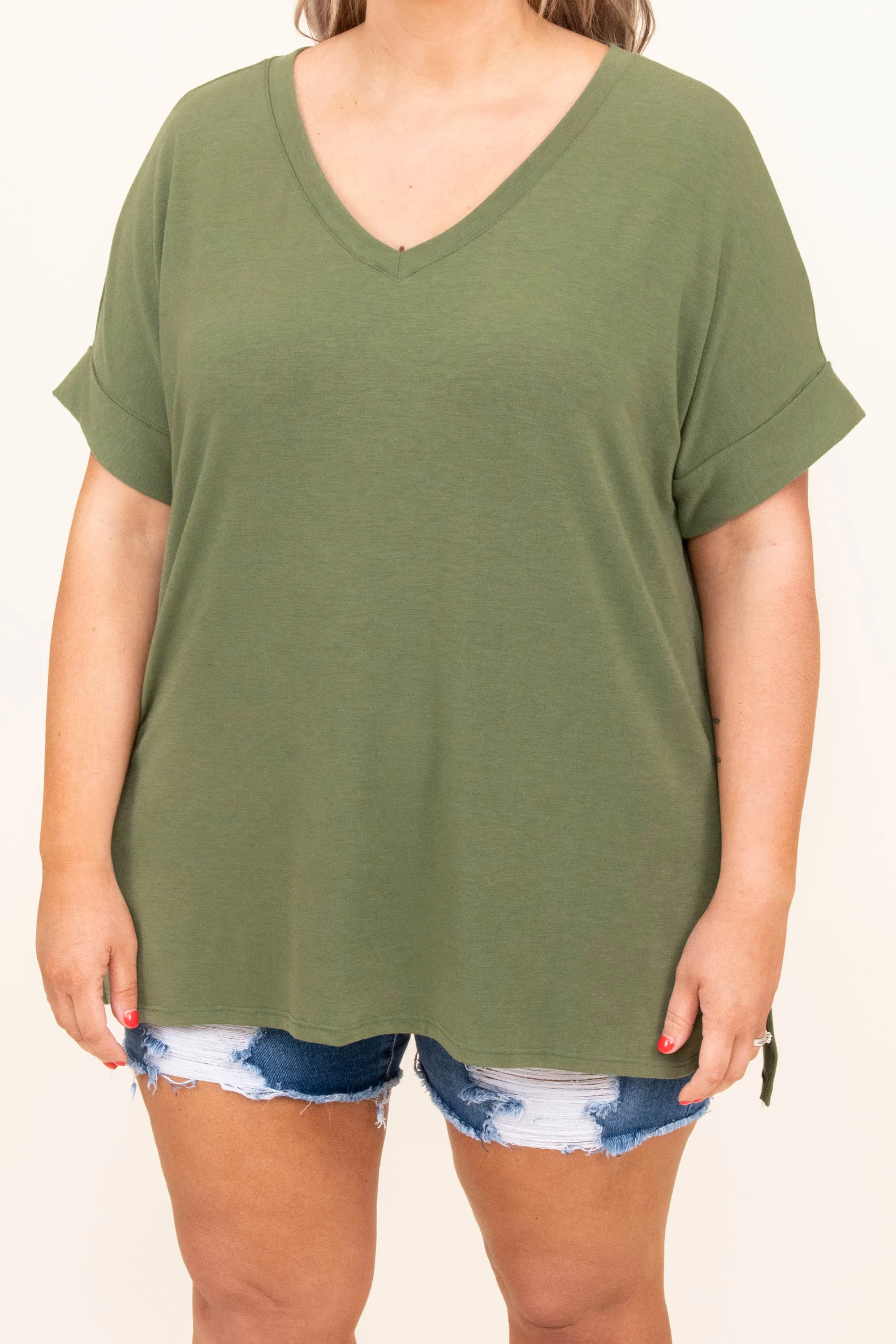 Comfy Travels Top, Ash Olive