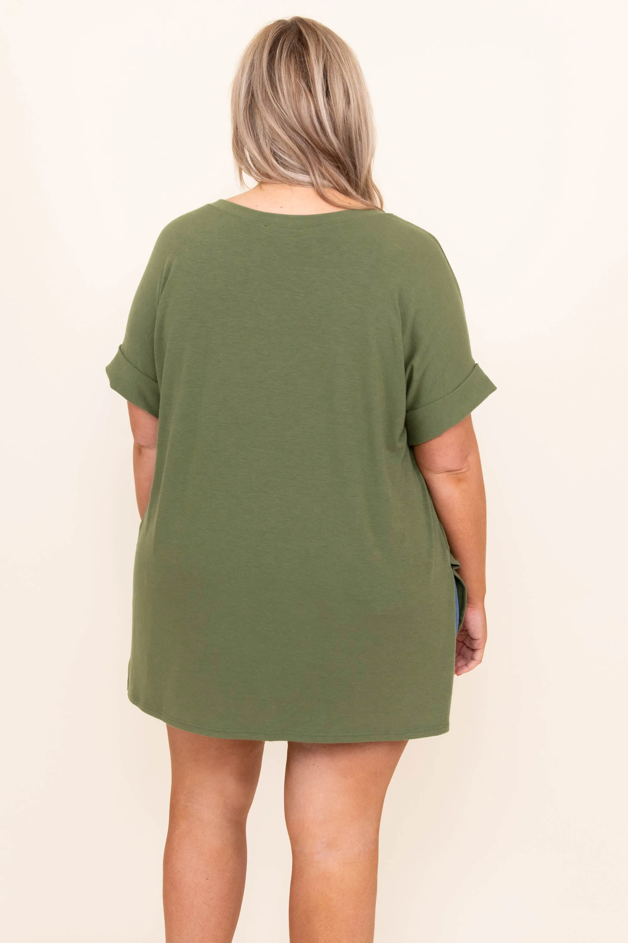 Comfy Travels Top, Ash Olive