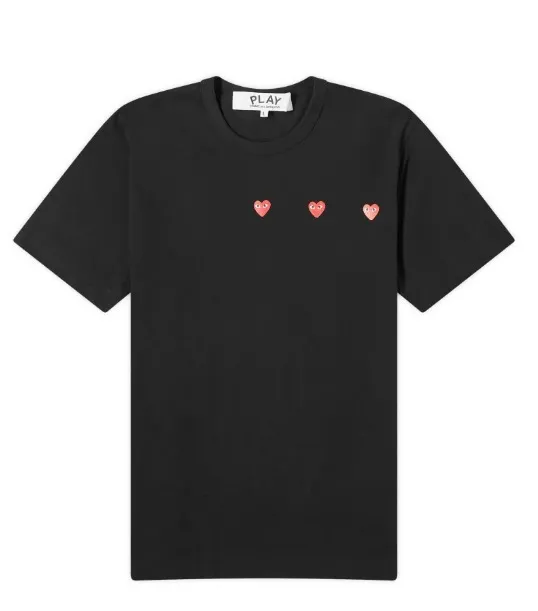 COMME des GARCONS  |Crew Neck Pullovers Heart Unisex Street Style Cotton