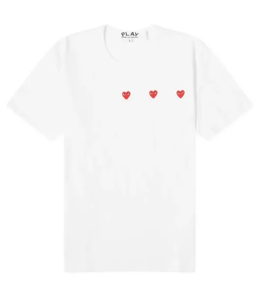 COMME des GARCONS  |Crew Neck Pullovers Heart Unisex Street Style Cotton