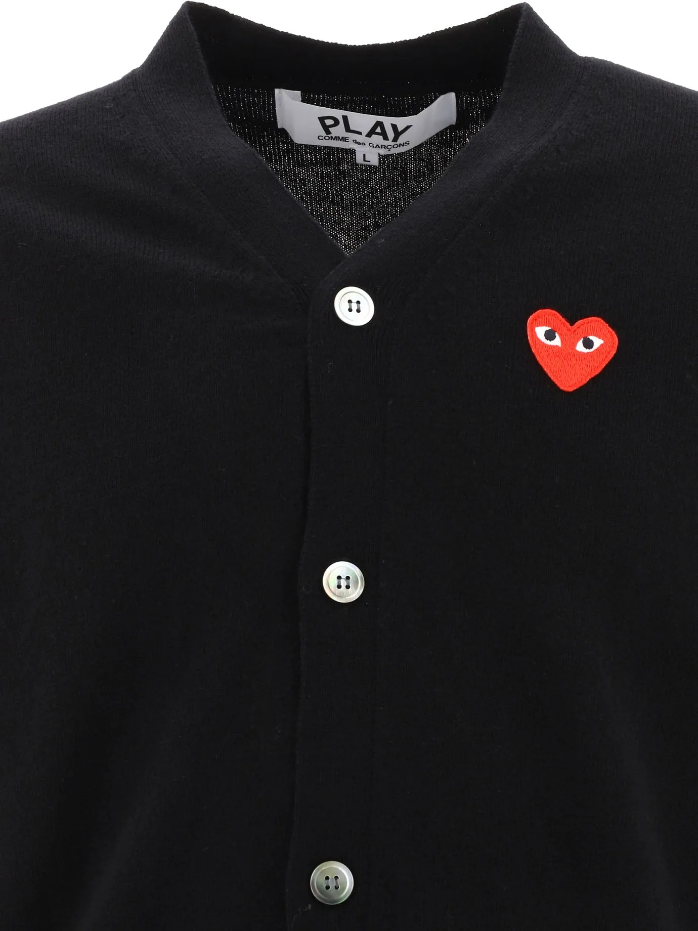 Comme des Garons Play Heart Patch Cardigan