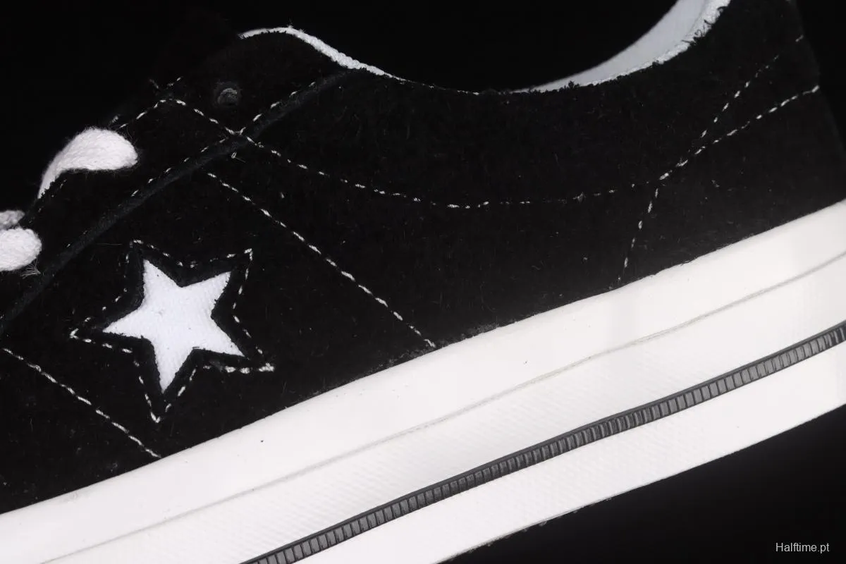 Converse One Star 21ss modified suede black and white low upper shoes 171587C