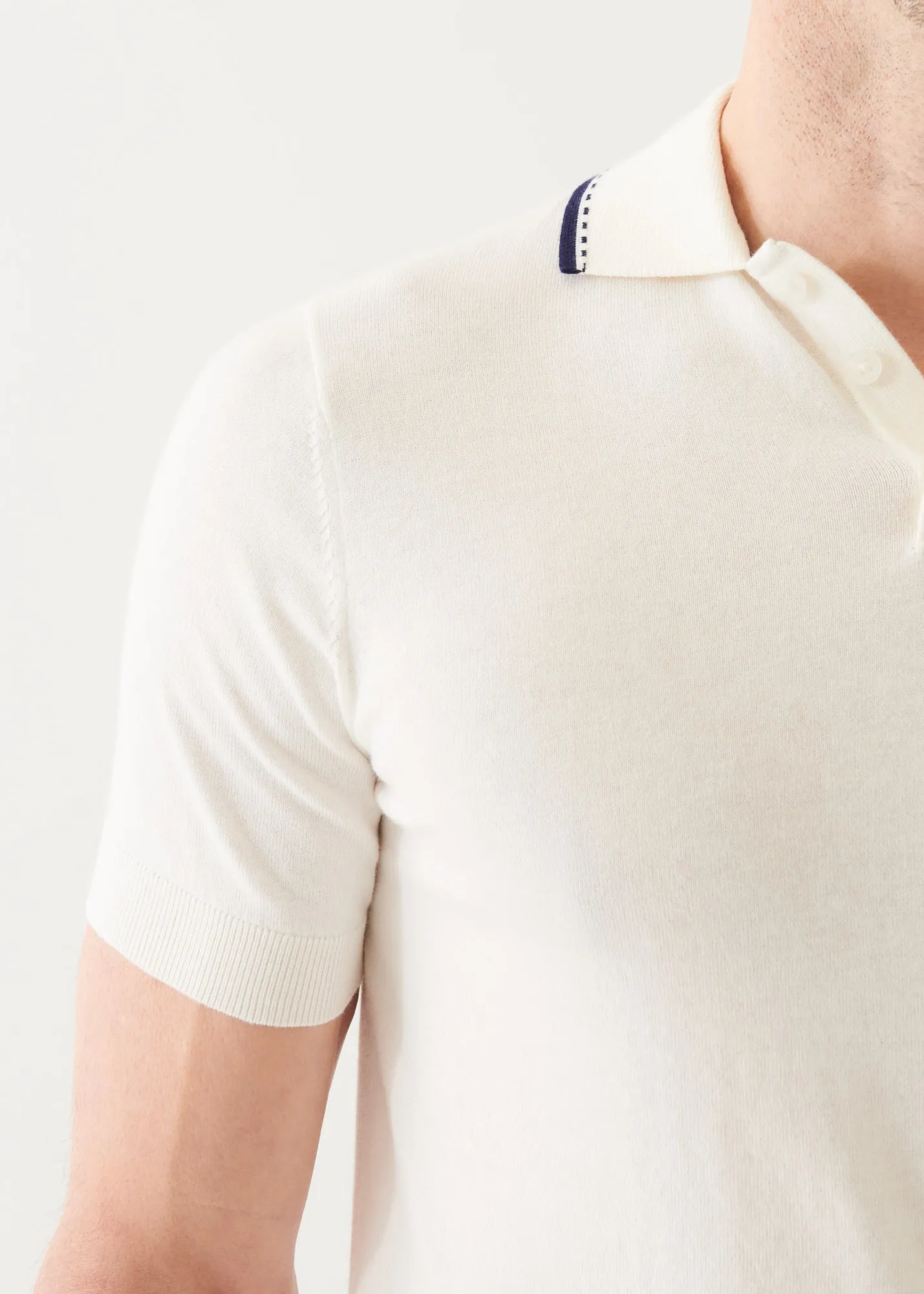 COTTON BLEND TIPPED POLO