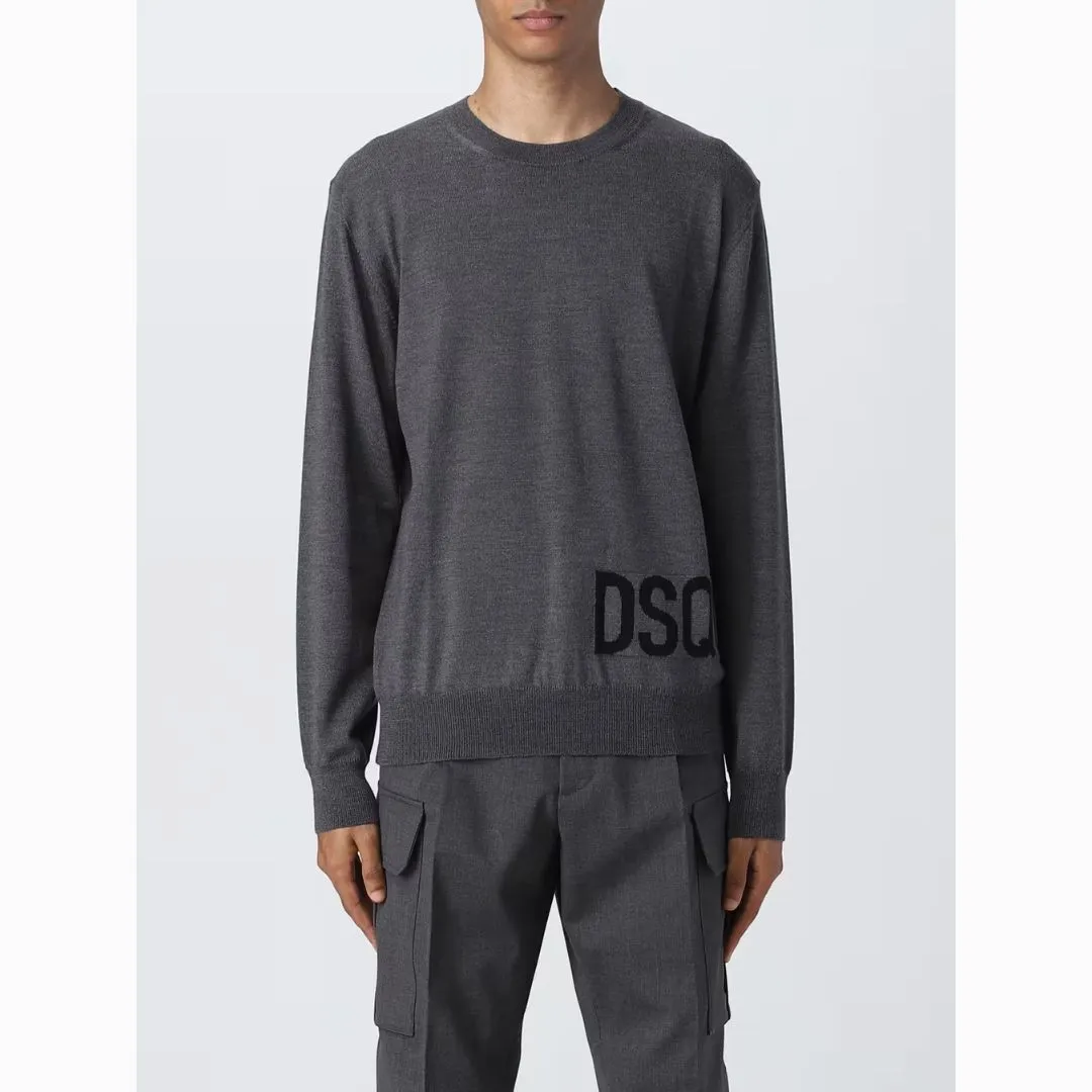 D SQUARED2  |Long Sleeves Plain Logo Luxury Sweaters