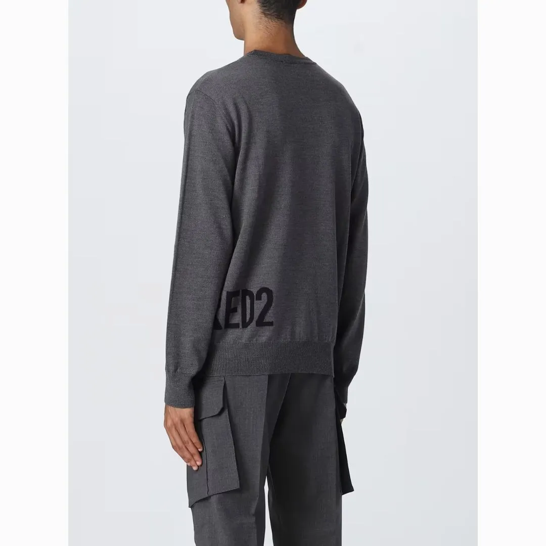 D SQUARED2  |Long Sleeves Plain Logo Luxury Sweaters