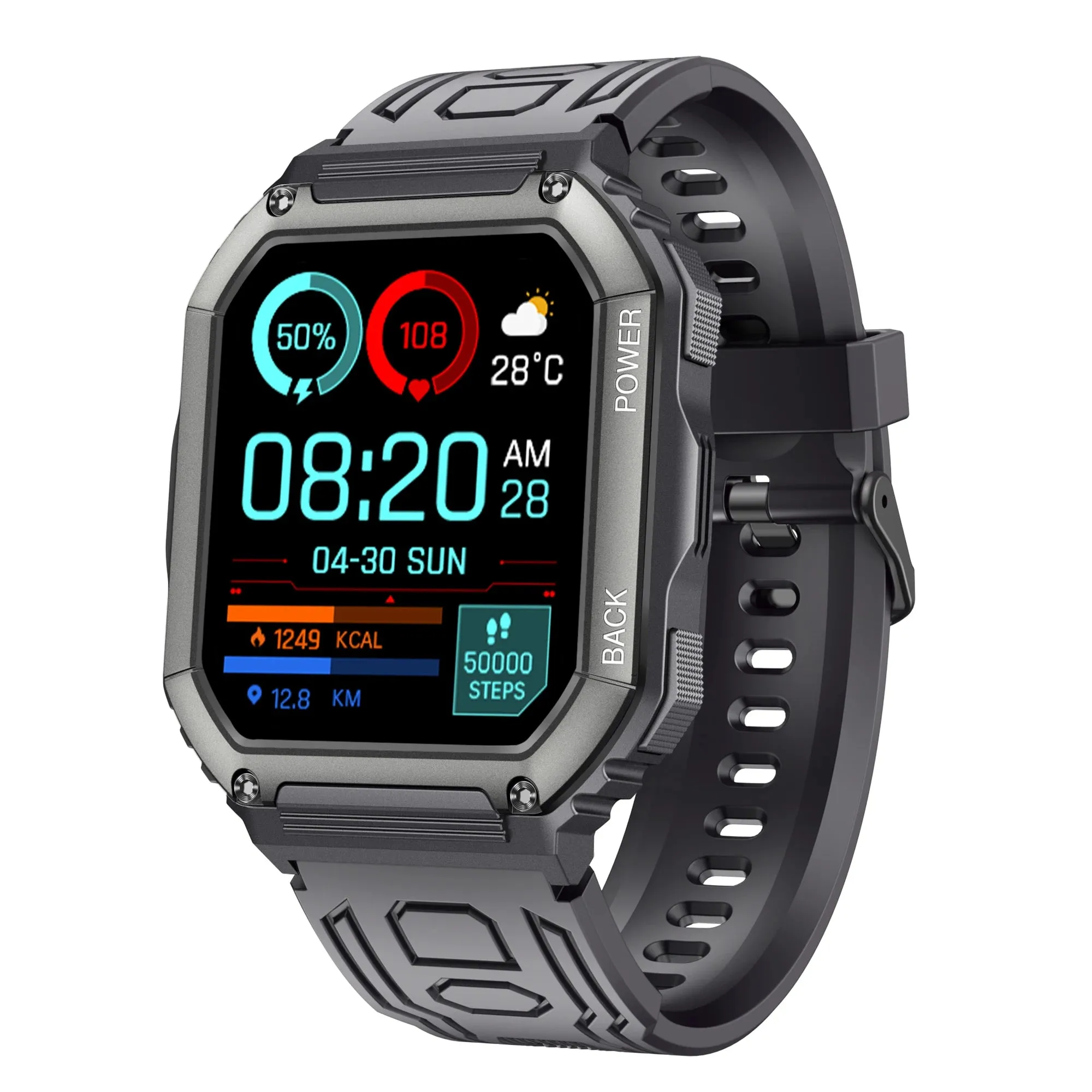 Dial Calls Bluetooth Heart Rate Monitor Waterproof Sports Smartwatch