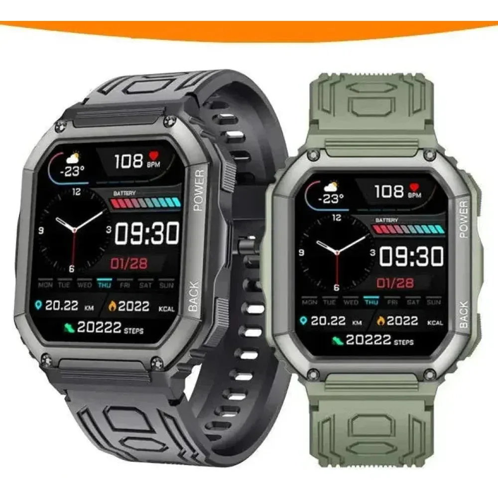 Dial Calls Bluetooth Heart Rate Monitor Waterproof Sports Smartwatch