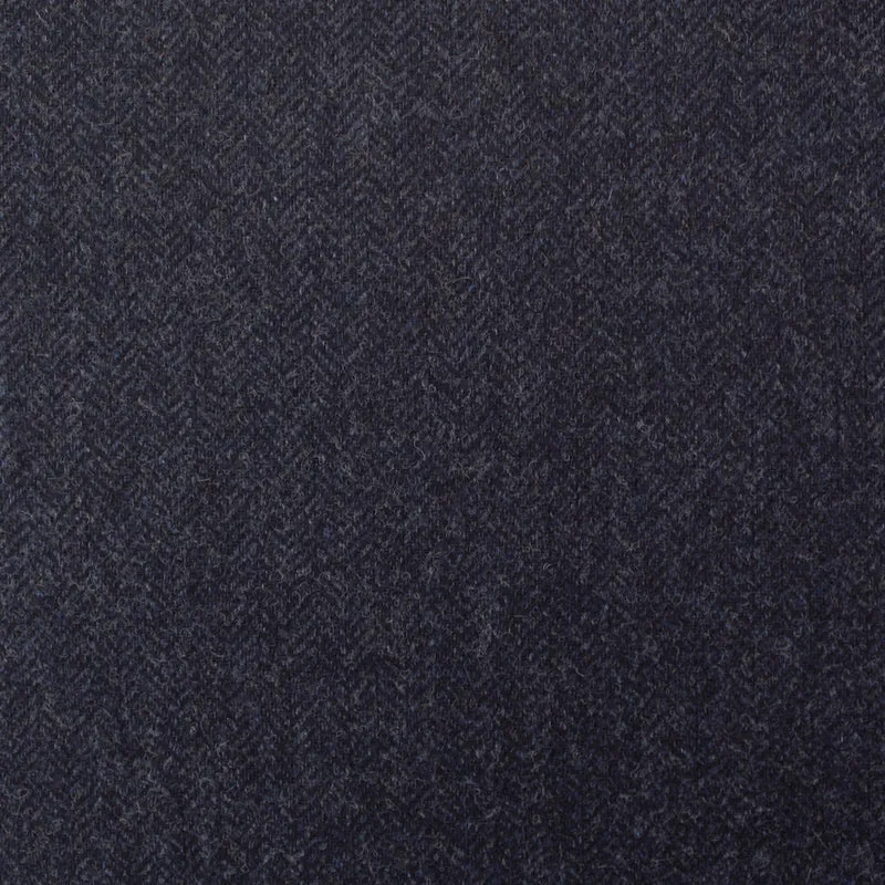 Dressmaking Wool Herringbone - Navy