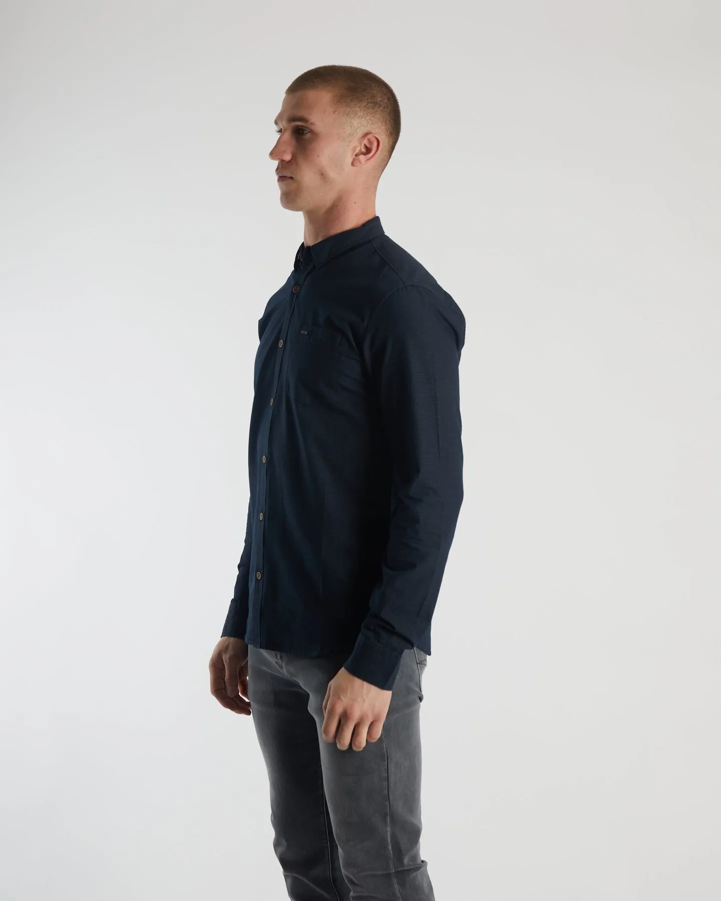 Drummer L/S Shirt North Navy