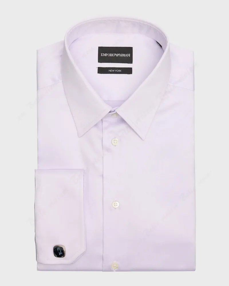 EMPORIO ARMANI  |Long Sleeves Plain Cotton Shirts