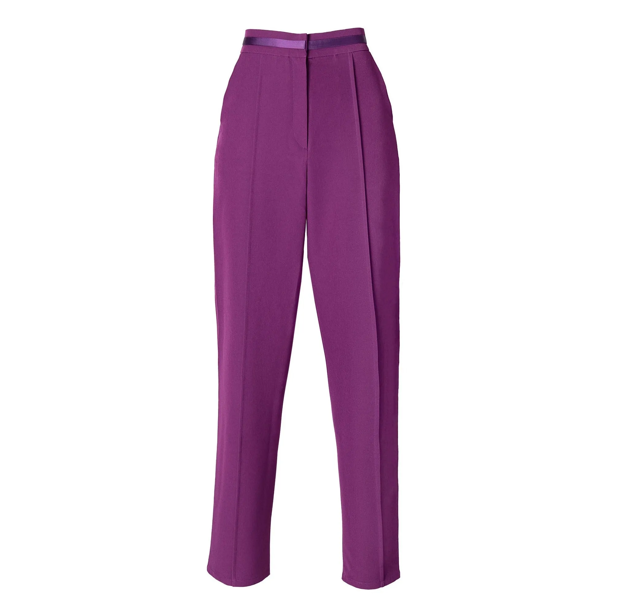 EMPOWER SATIN TROUSERS - PURPLE