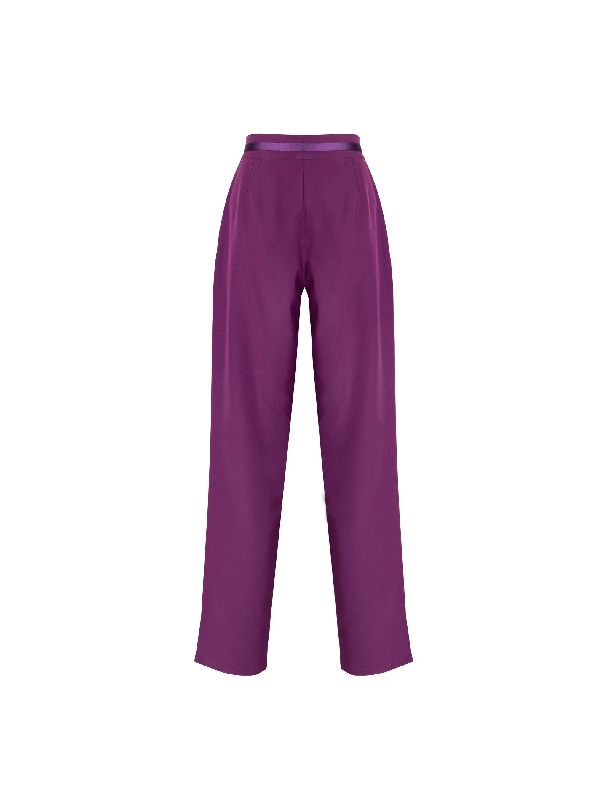 EMPOWER SATIN TROUSERS - PURPLE