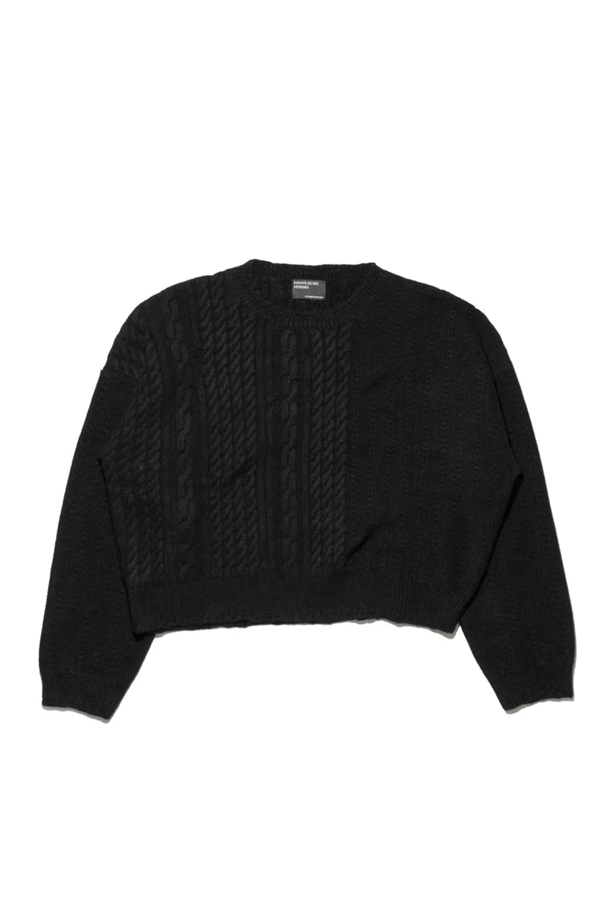 ENFANTS RICHES DPRIMS | CABLE KNIT CREWNECK SWEATER