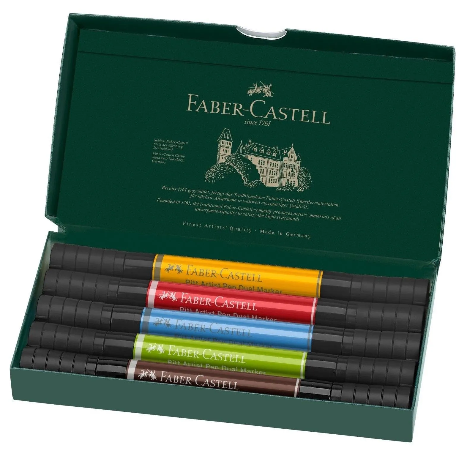 Faber-Castell Pitt Artist Pen Dual Marker Assorted Set of 5