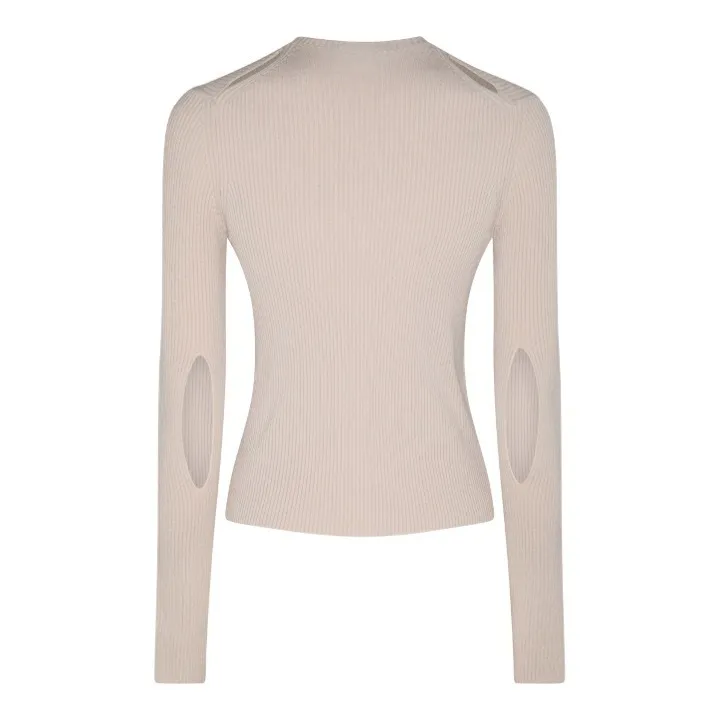 FENDI  |Casual Style Nylon Rib Long Sleeves Plain Cotton Medium