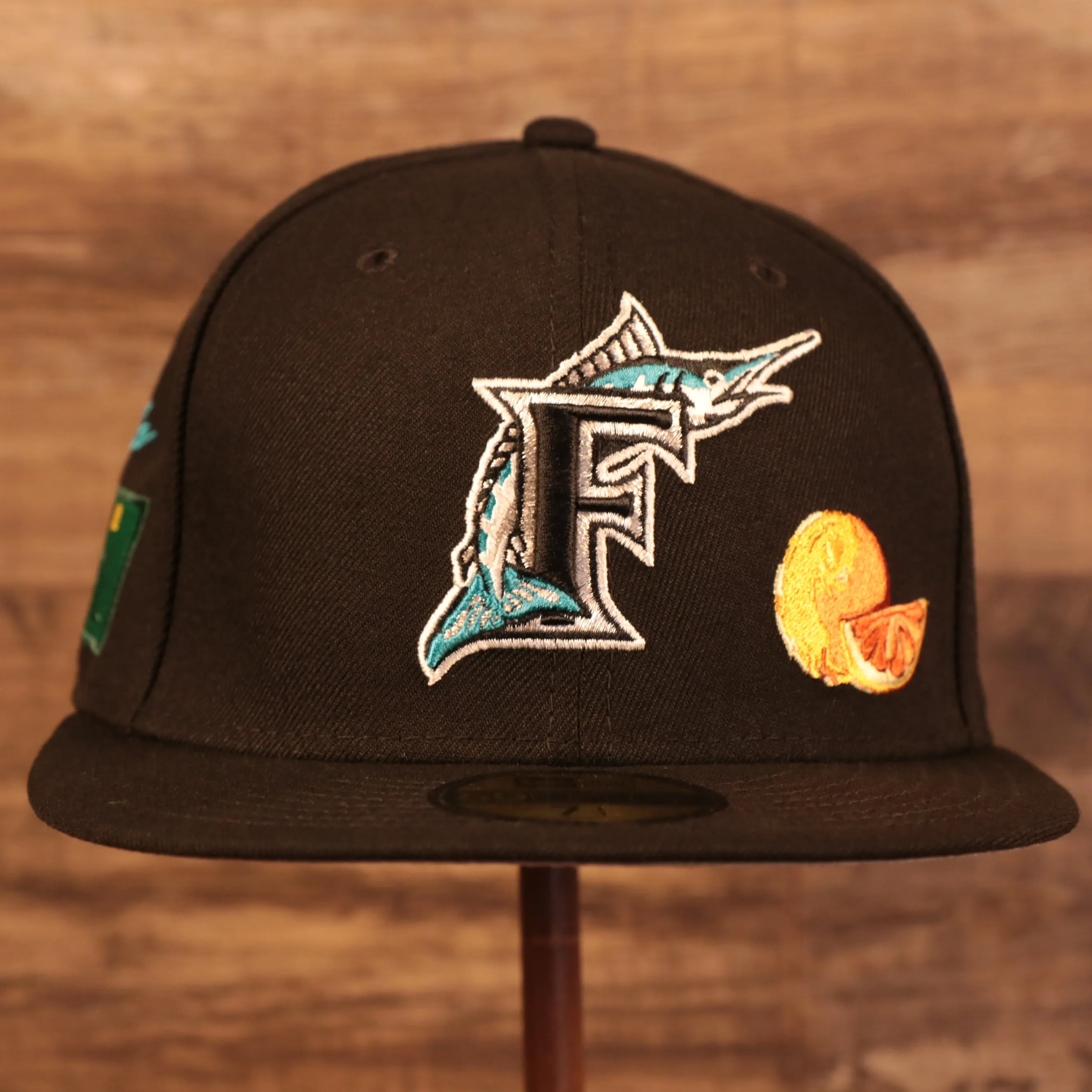 Florida Marlins Cooperstown City Transit All Over Side Patch Gray Bottom 59Fifty Fitted Cap