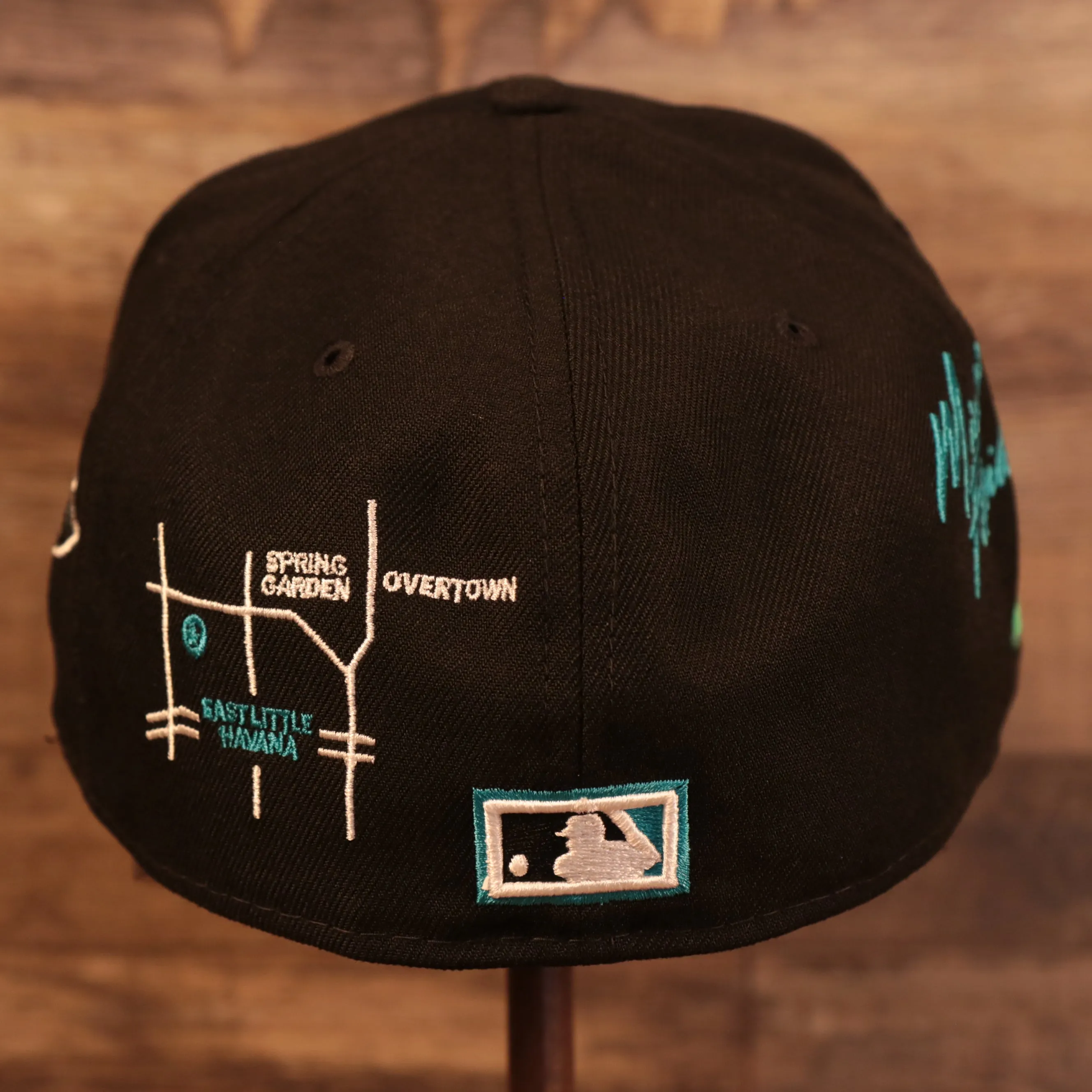 Florida Marlins Cooperstown City Transit All Over Side Patch Gray Bottom 59Fifty Fitted Cap